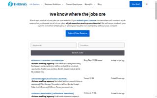 Thrivas Staffing Agency of Homestead website
