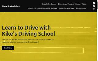 Kike's Driving School website
