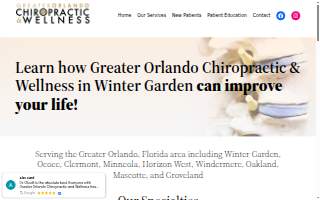 Greater Orlando Chiropractic and Wellness website
