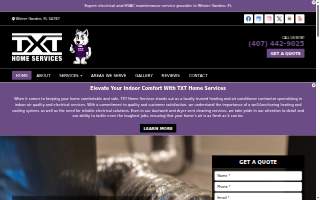 TXT Home Services: Air Conditioning | Dryer Vent website