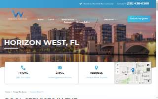Florida Pool Services website