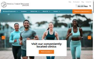 Physical Therapy Specialists at Hunter's Creek website