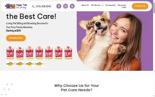 Happy Tails Pet Sitting & Dog Walking website