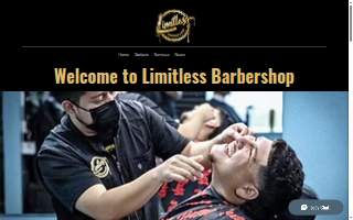 Limitless Barbershop & Salon website