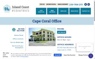 Island Coast Pediatrics website