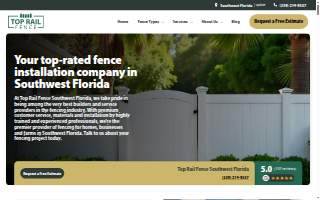 Top Rail Fence Southwest Florida website