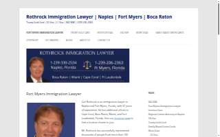 Rothrock Immigration Lawyer Fort Myers website