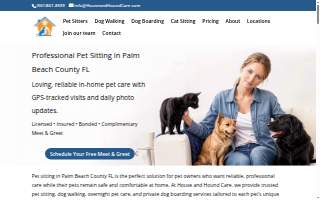 House and Hound Pet Sitters website