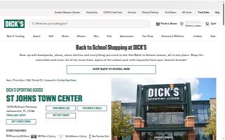 DICK'S Sporting Goods of Jacksonville website