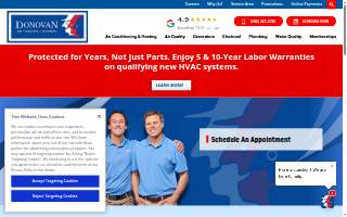 Donovan Air, Electric & Plumbing of Jacksonville Beach website