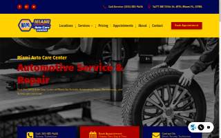 Miami Auto Care Center website