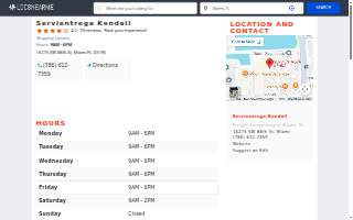 SERVIENTREGA KENDALL website