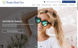Paradise Dental Care website