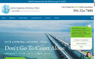 Keys Criminal Defense, PLLC website