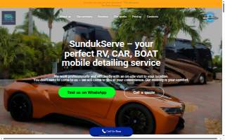 Sundukserve - Wash and Wax RV, Car, Boat website