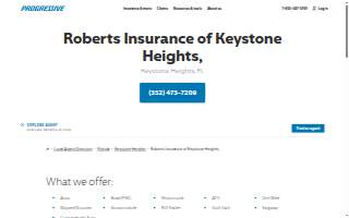 Roberts Insurance of Keystone Heights website