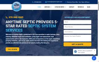 Anytime Septic website