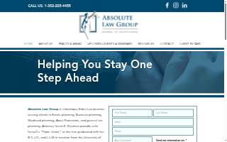 Absolute Law Group website