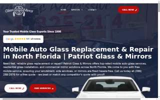 Patriot Glass and Mirrors website