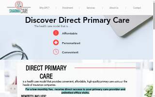 SharmaCare Direct Primary Care website