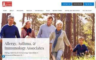 Allergy, Asthma & Immunology Associates of Tampa Bay website