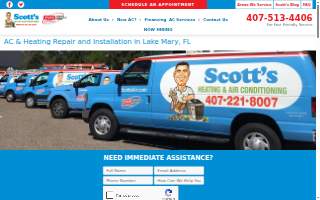HVACPros AC Repair Lake Mary website