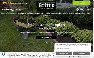 Britt's Landscaping Supplies website
