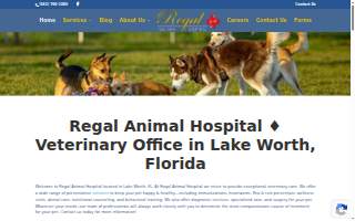 Regal Animal Hospital website