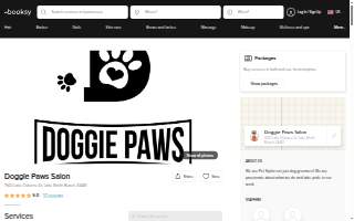 Doggie Paws Salon website