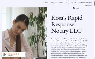 Rosa's Rapid Response Notary LLC website