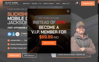 Slick Shine LLC Luxury Detailing website