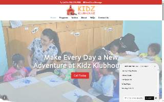 Kidz Klubhouse Daycare and Learning Center website