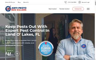 Anti-Pesto Bug Killers Inc of Land O' Lakes website