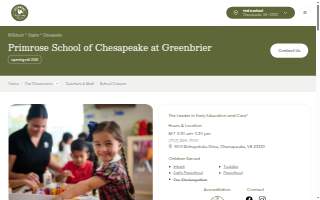 Primrose School of South Meridian website
