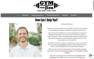 GymWithJim Physical Therapy and Personal Training (Medicare and Tricare provider) website