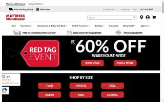 Mattress Warehouse of Rockville website