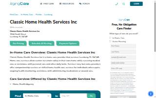 Classic Home Health Services Inc website