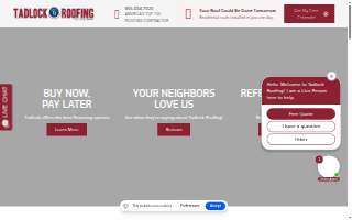 Tadlock Roofing of Lively website
