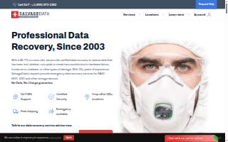 SALVAGEDATA Recovery Services website