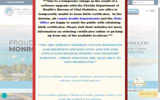 Monroe County Tax Collector website