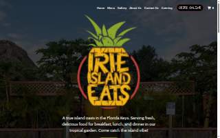 Irie Island Eats website