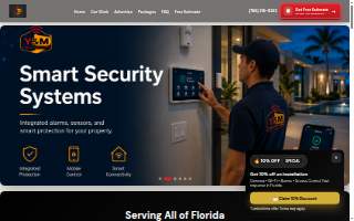 Y&M Home Security Systems website