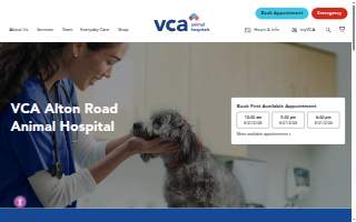VCA Alton Road Animal Hospital website
