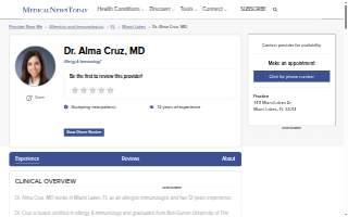 Alma R. Cruz, MD website