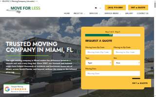 Miami Movers For Less website