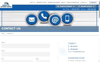 ADCO Garage Doors website