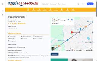 Poochie's Park website