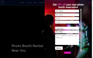 MIA Mirror Booth website