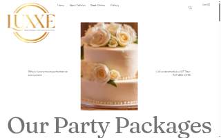 Luxxe Weddings and Events Hall website