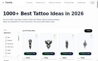 The Tattoo Haven website